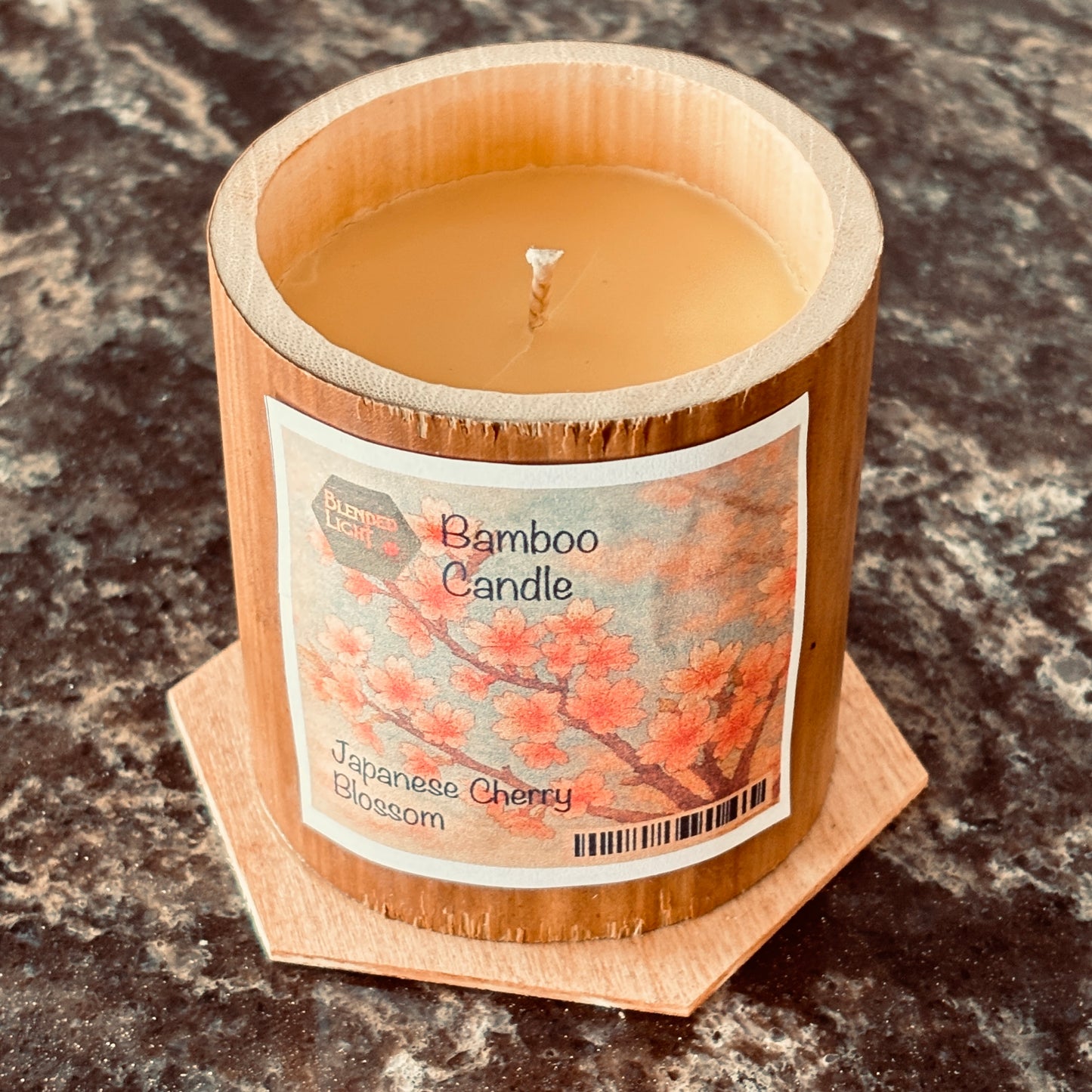 Bamboo Candles - 3 in - Japanese Cherry Blossom scent